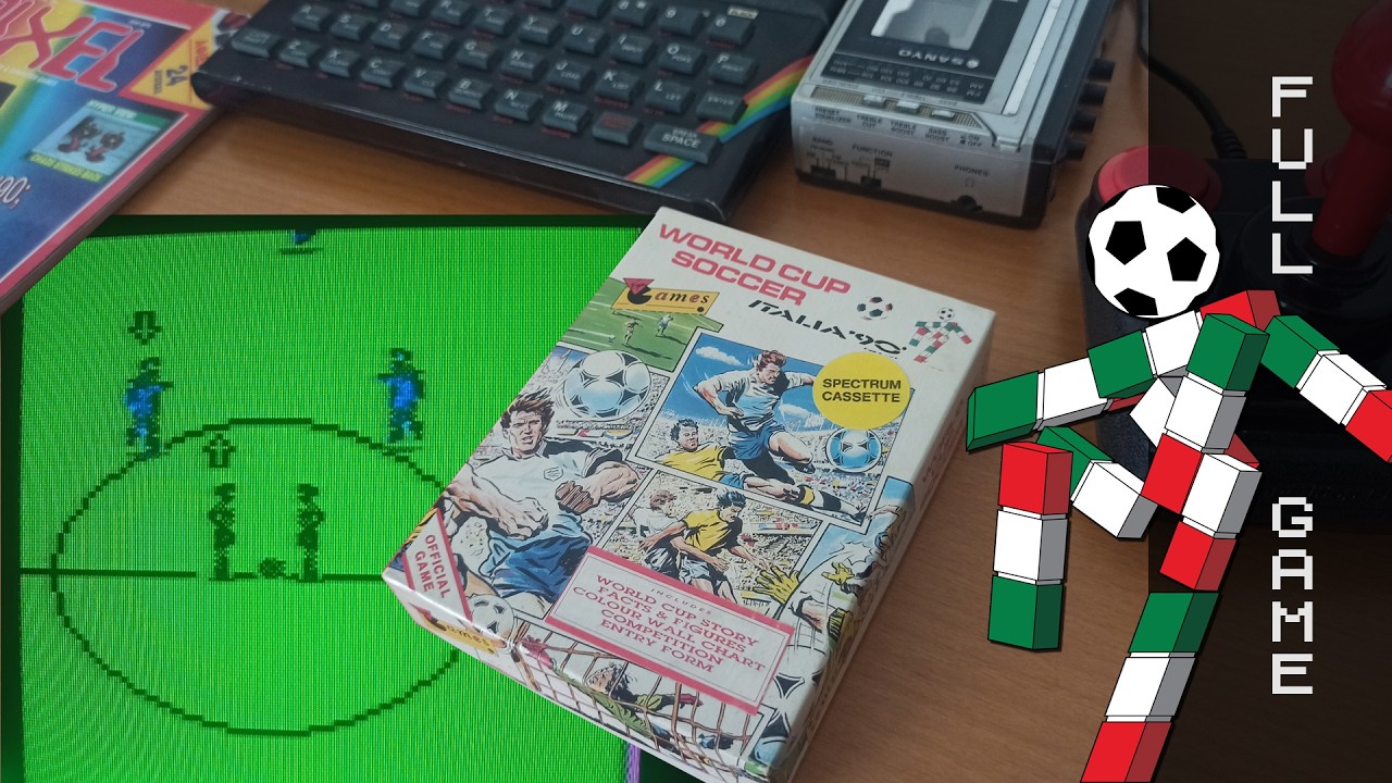 World Cup Soccer: Italia '90 - ZX Spectrum -  Unboxing & Playthrough [Real Hardware]