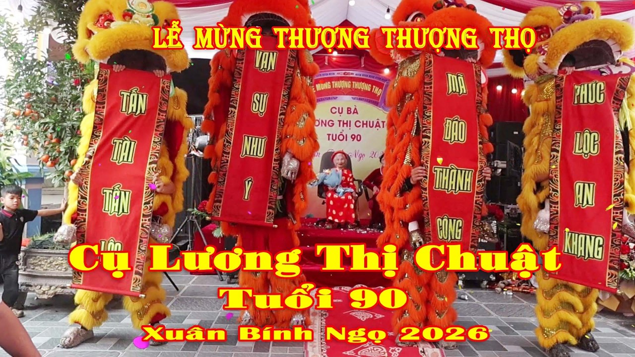 LỄ MỪNG THỌ CỤ LƯƠNG THỊ CHUẬT TUỔI 90 Thôn Trại Thập xã Đèo Gia