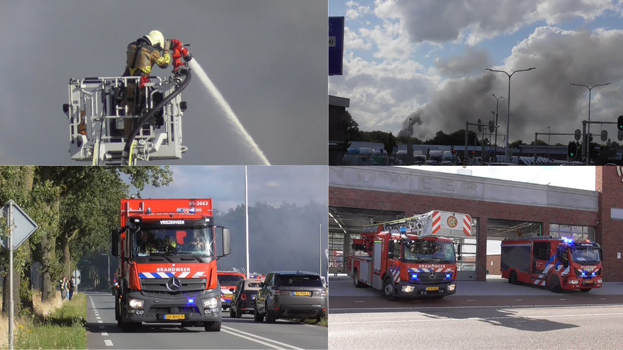 (zeer grote brand!!) hulpdiensten met spoed naar een zeer grote brand in Almelo!!!