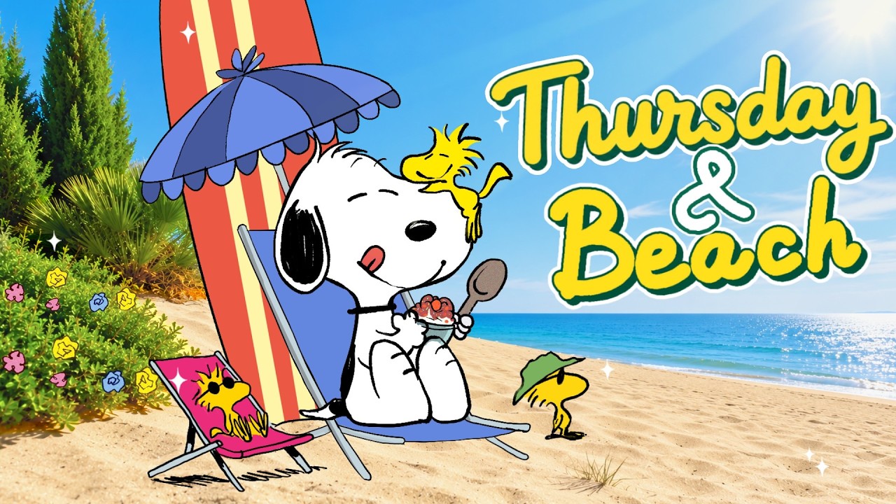 Summer Morning Jazz with Snoopy ☀️🏖️🎧| Smooth Beach Jazz for a Happy Thursday by Jazzy