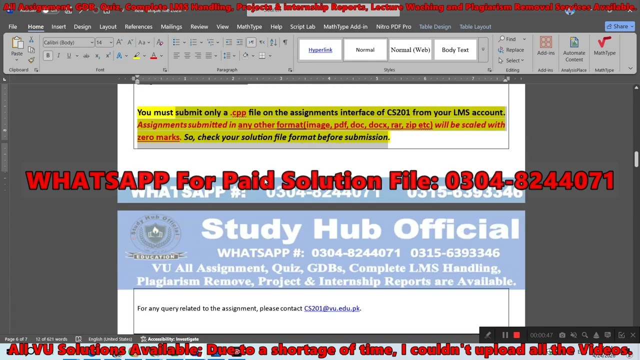 CS201 Assignment 1 Solution Spring 2026 | VU CS201 Assignment 1 Solution