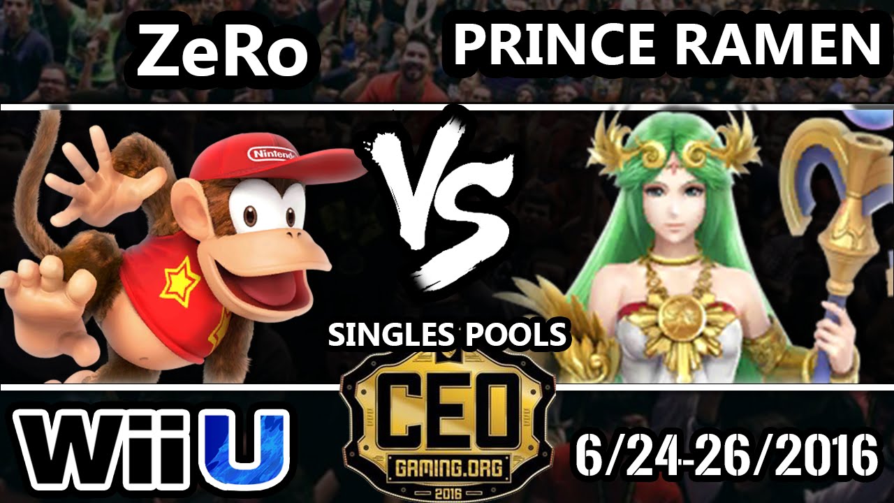 CEO 2016 Smash 4 - TSM | Zero (Diddy Kong) Vs. Prince Ramen (Palutena) SSB4 Tournament - Smash Wii U