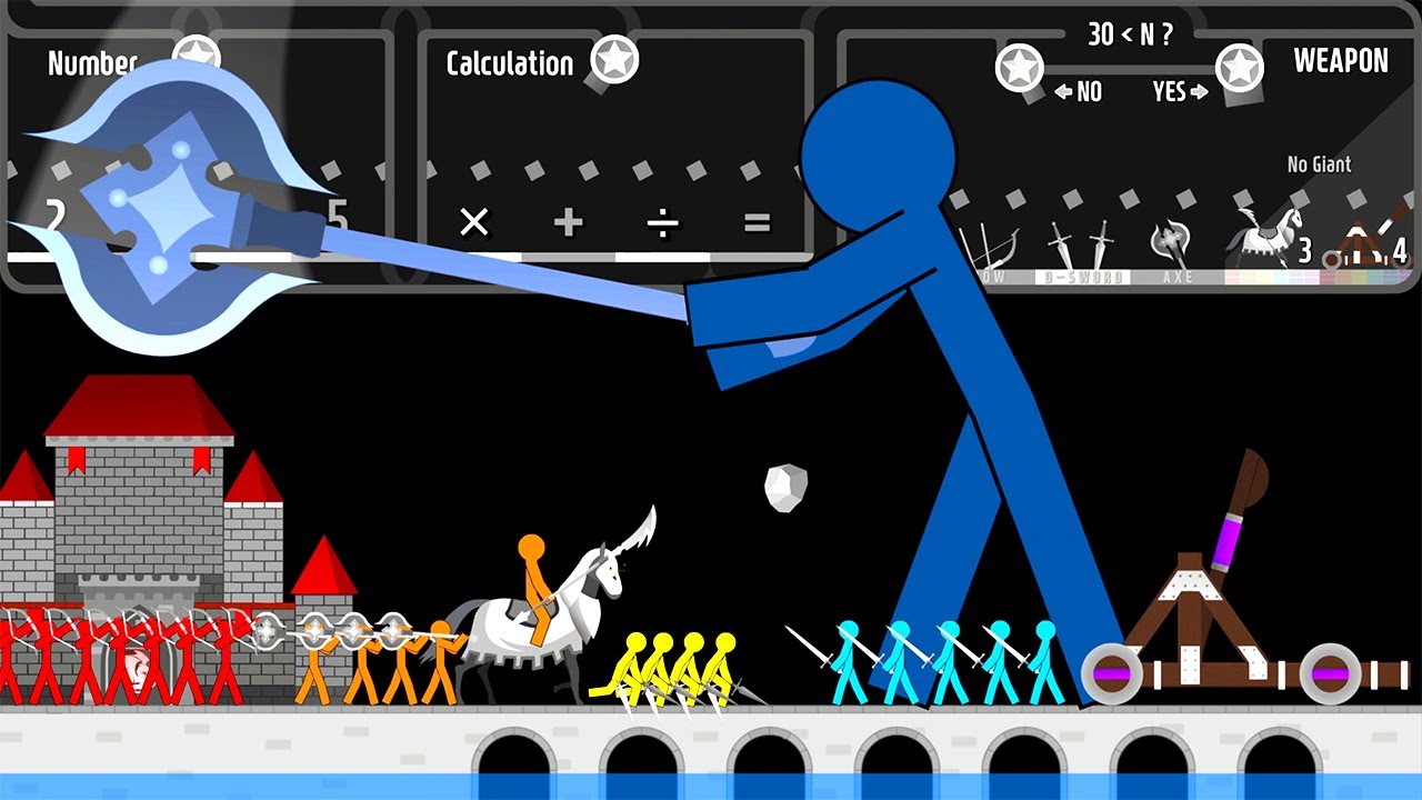 3v3 Stickman Fight : the Giant War - Marble & Ragdoll battle