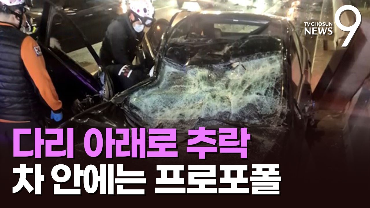 포르쉐 몰다 20ｍ 추락…하루 뒤 퇴원했지만 '약물운전' 체포돼 [뉴스9]