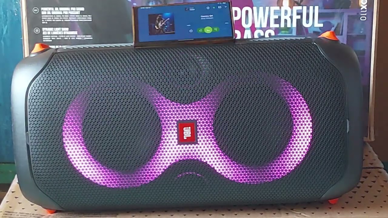 Various music genres played by JBL Partybox 110 at 20% volume
