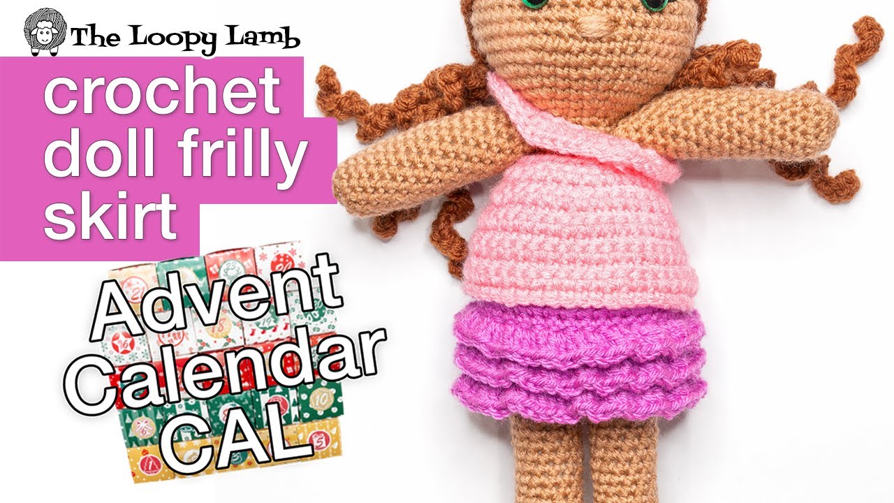 How to Crochet a Ruffled Doll Skirt - Amigurumi Advent Calendar CAL Week 22