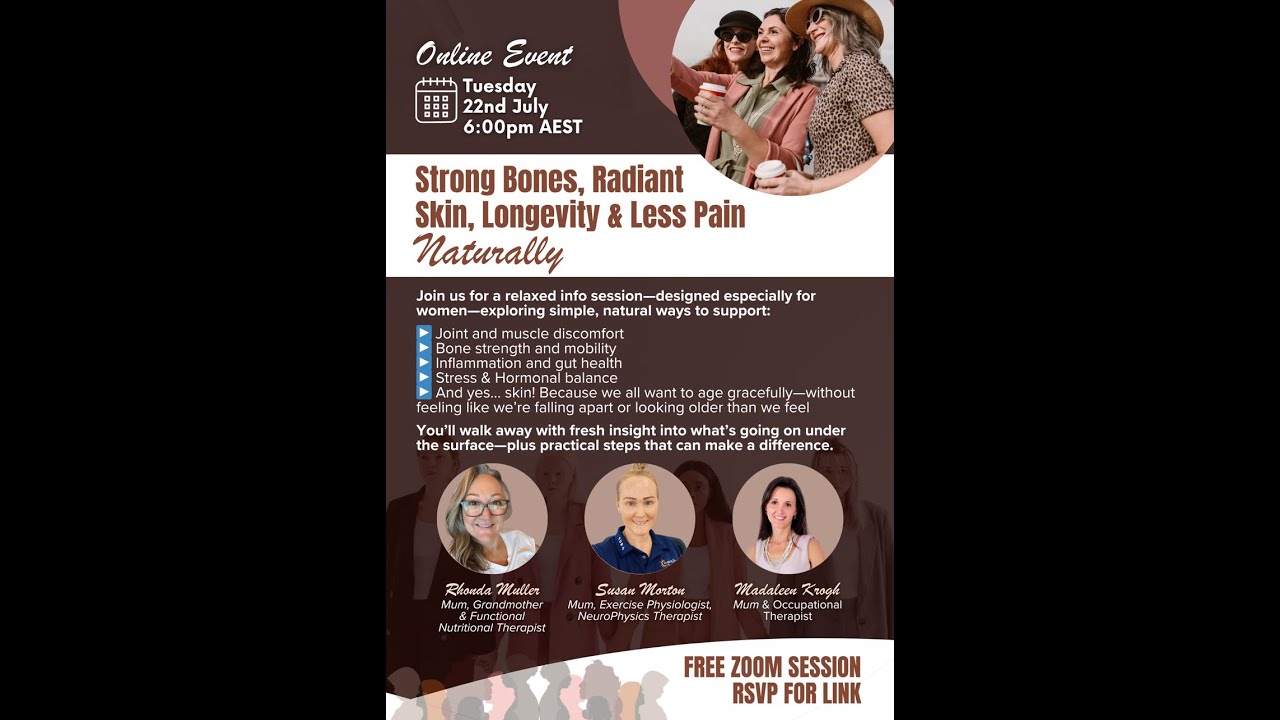 Strong Bones, Radiant Skin & Less Pain - Naturally | Women's Wellness Session with Rhonda Muller