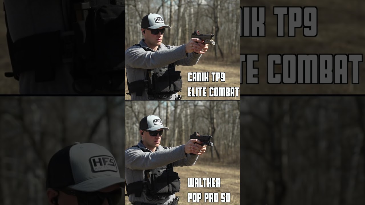 Recoil comparison | Walther PDP Pro SD vs Canik TP9 Elite Combat #gunreview #shorts #guns