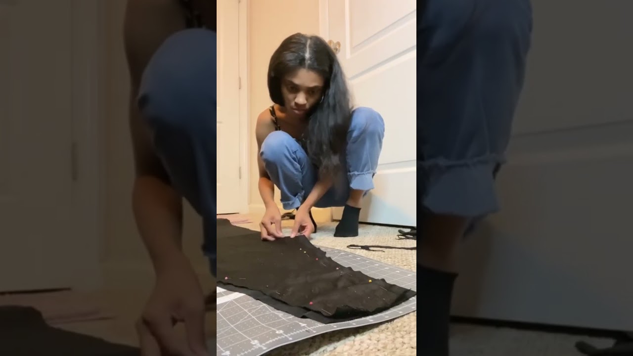 Making A Floral Black Velvet Dress!