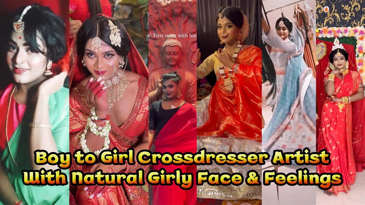 Boy to Girl Natural Looking Crossdresser Artist with Talent