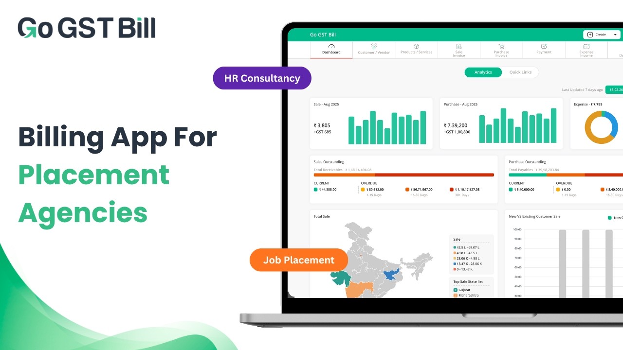 Placement Agency Invoice in GoGSTBill | Step-by-Step GST Billing Guide