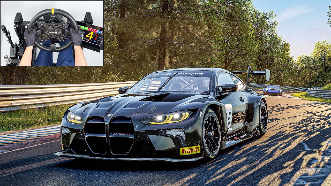 BMW M4 GT3 Nurburgring 24hr | Assetto Corsa Competizione | Steering Wheel Gameplay