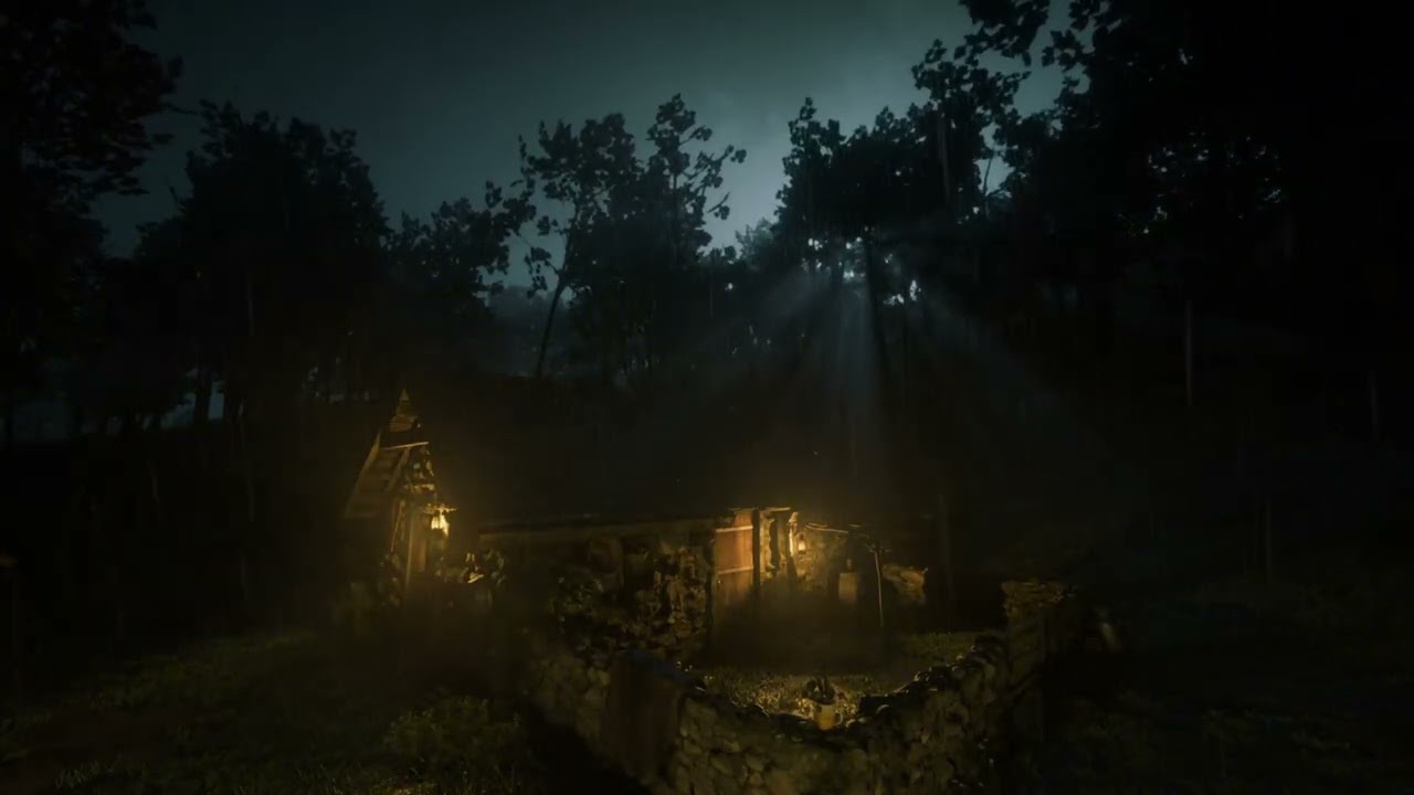 Rainstorm Dreams ⚡  Heavy Rain & Soft Thunder ASMR Ambience