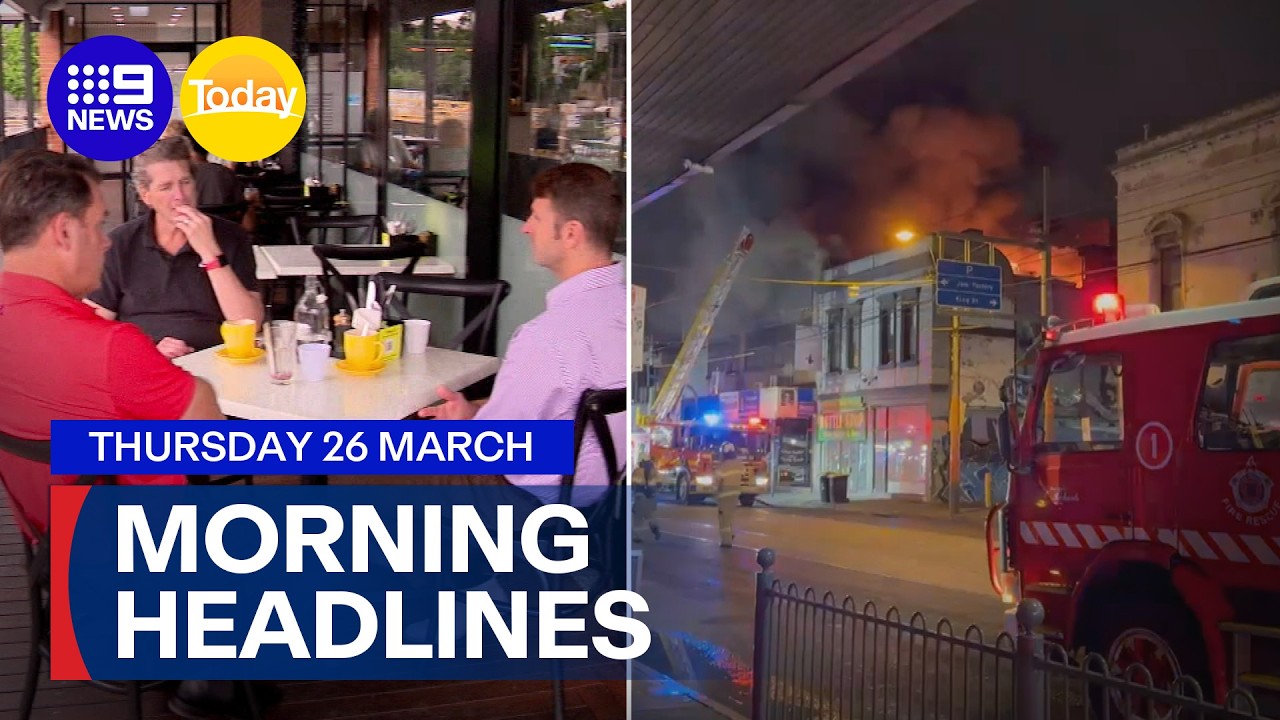 Notorious nightclub gutted by suspicious fire; New surcharge on meals | 9 News Australia