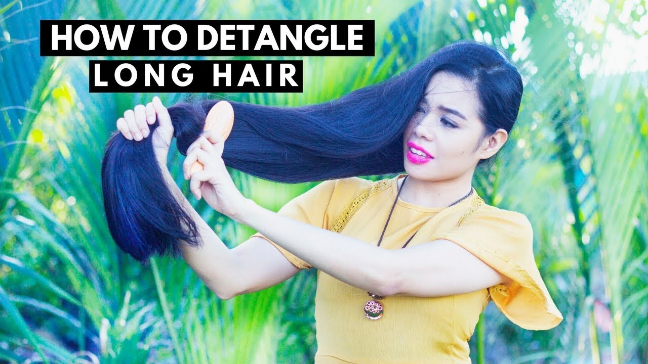 How To Detangle Long Hair & Avoid Breakage & Split Ends -Get Rid of Knots In Hair Naturally