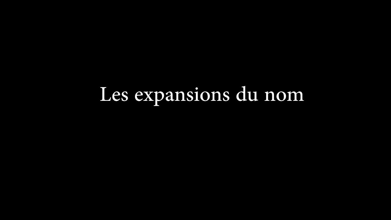 Les expansions du nom