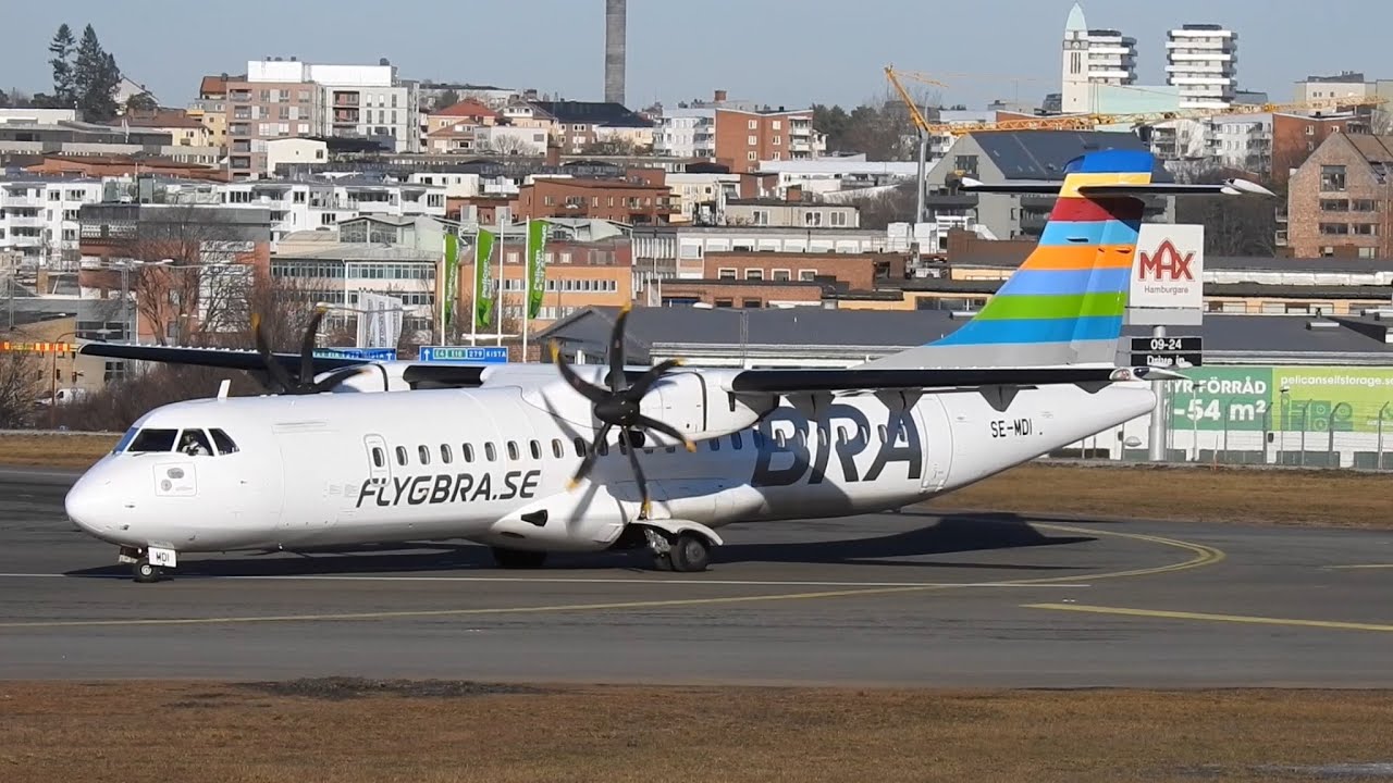 BRA - Braathens Regional Airlines. ATR72. Stockholm-Bromma Airport Airport (With ATC)