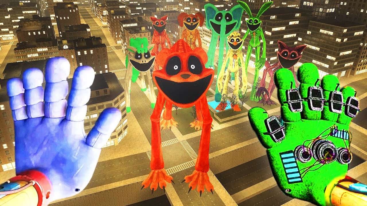 Surviving All Huge Smiling Critters Chases & Jumpscares, Poppy Playtime 4 | Garry's Mod