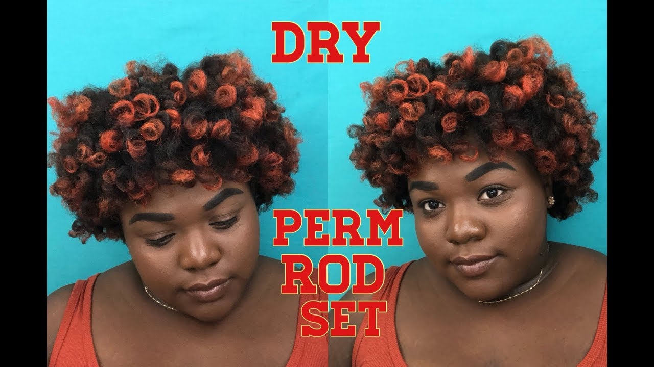Perm Rod Set on Dry Natural Hair with Lotta Body Setting Lotion