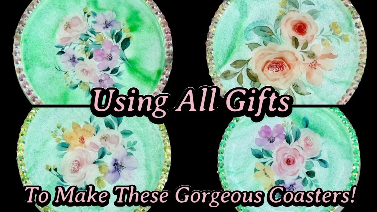 # 576 Using All Gifts To Make Resincrete And Washi Tape Coasters