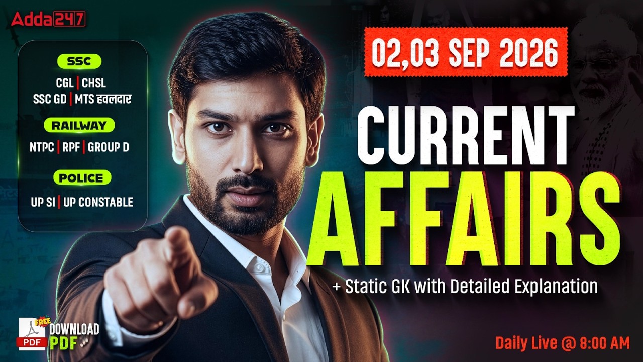 Current Affairs Today | 2,3 September 2026 Current Affairs | Daily Current Affairs By Ashutosh Sir