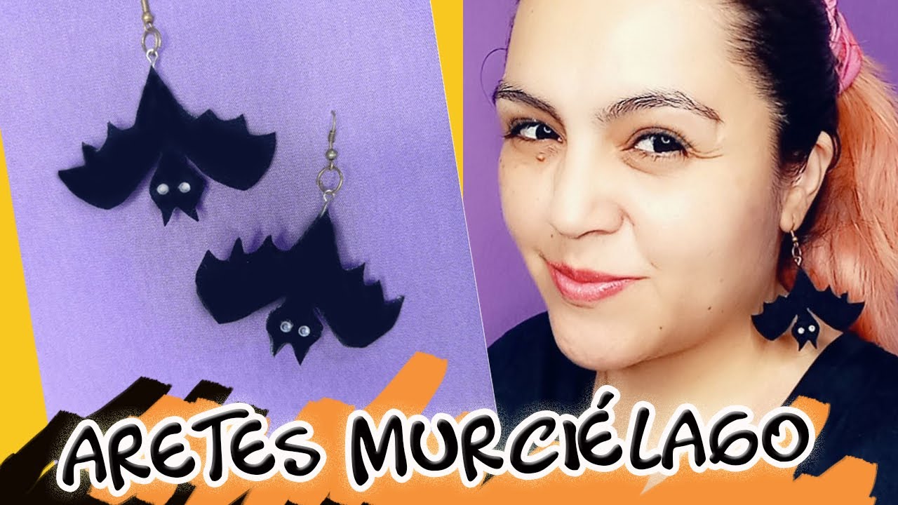 🦇 DIY Aretes murciélagos Para Halloween / Pendientes o Zarcillos en forma de Murciélago / Mariu Belo