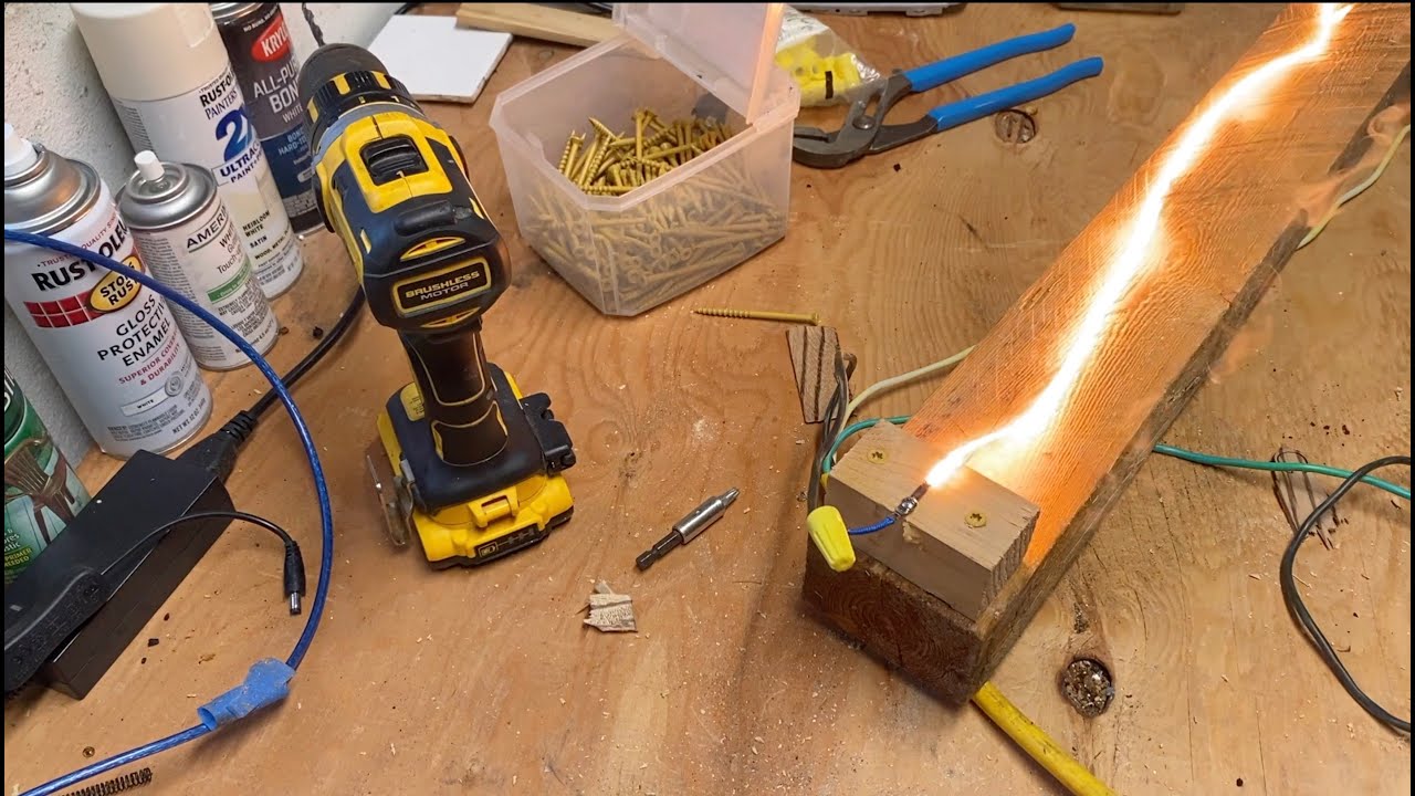 Hot wire cutter made from toaster to cut styrofoam