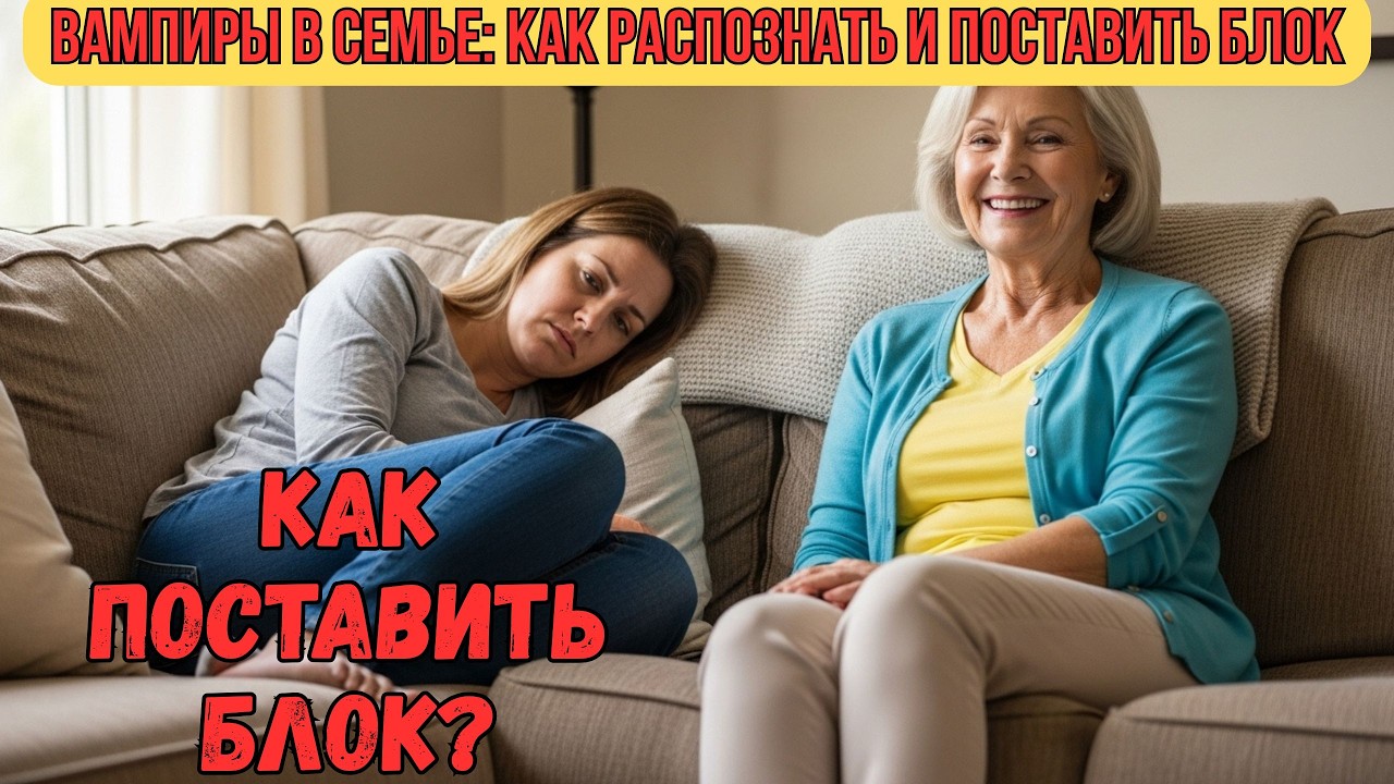 Энергетические вампиры в семье: Как распознать и поставить блок (без эзотерики, чистая психология)