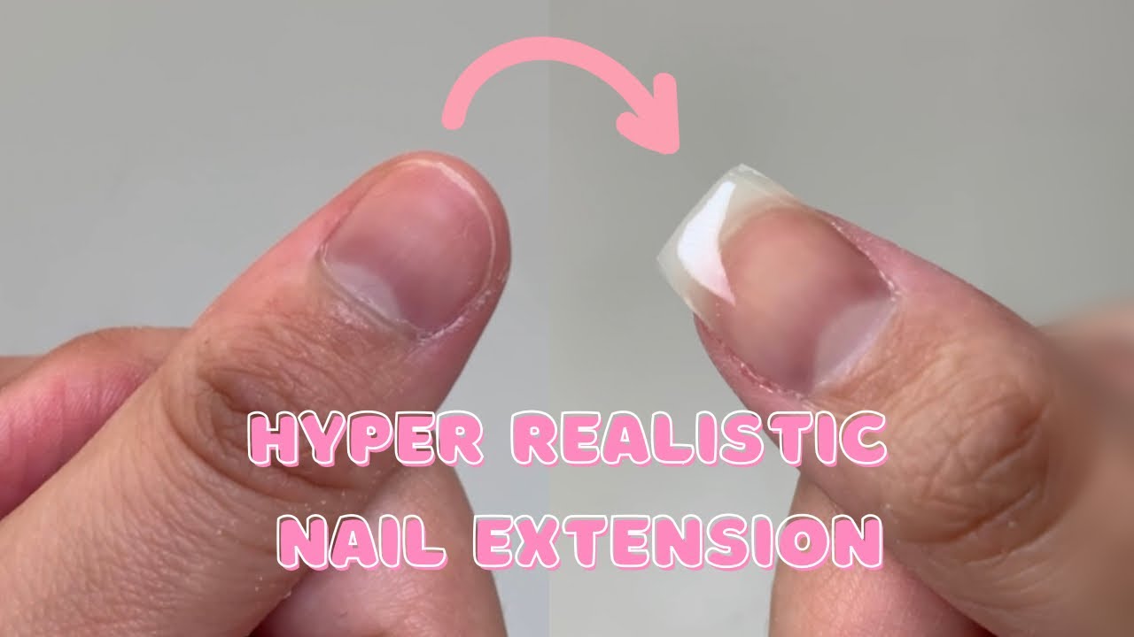 Hyper realistic nail extensions| American French