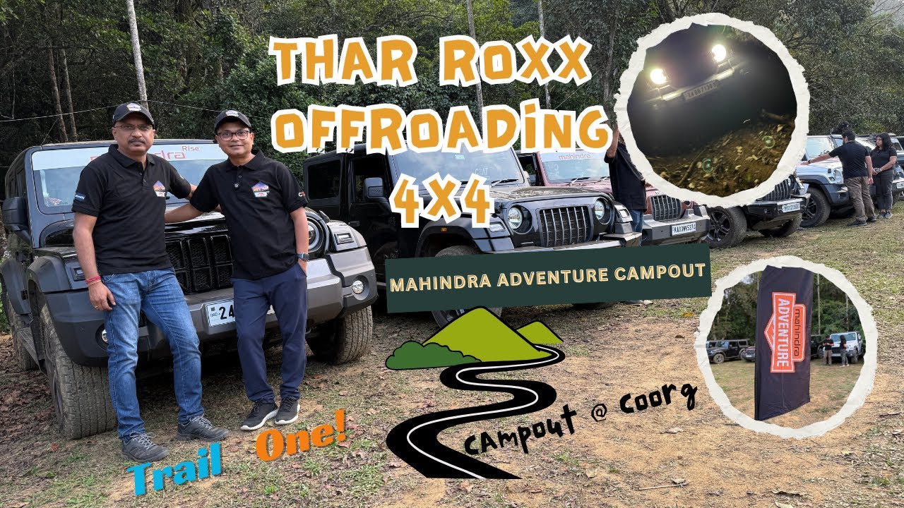 Thar Roxx 4x4 Offroad | Mahindra Adventure Campout at Coorg | Narrow Trail Forest Night Drive