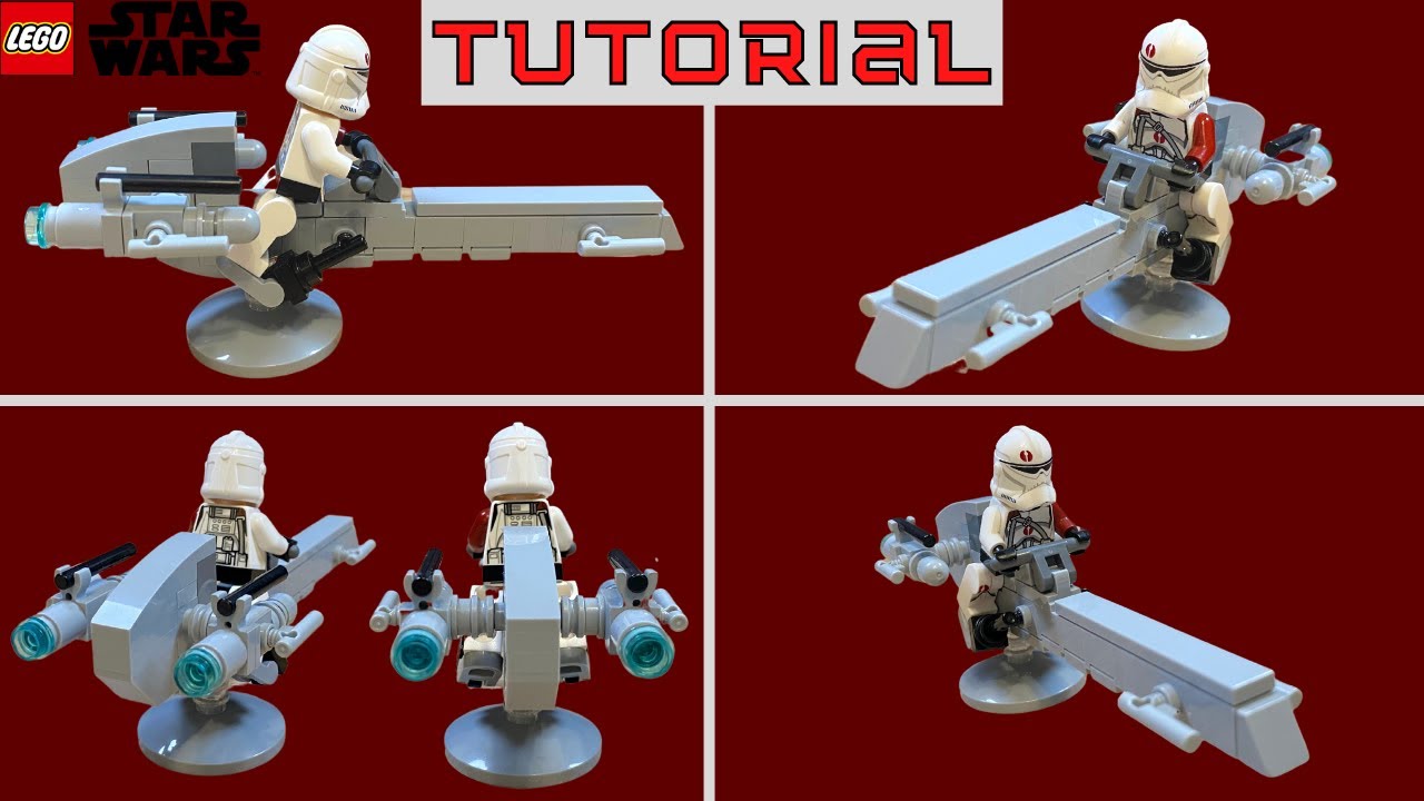 HOW TO BUILD LEGO BARC Speeder, Step by step guide! | minifig scale