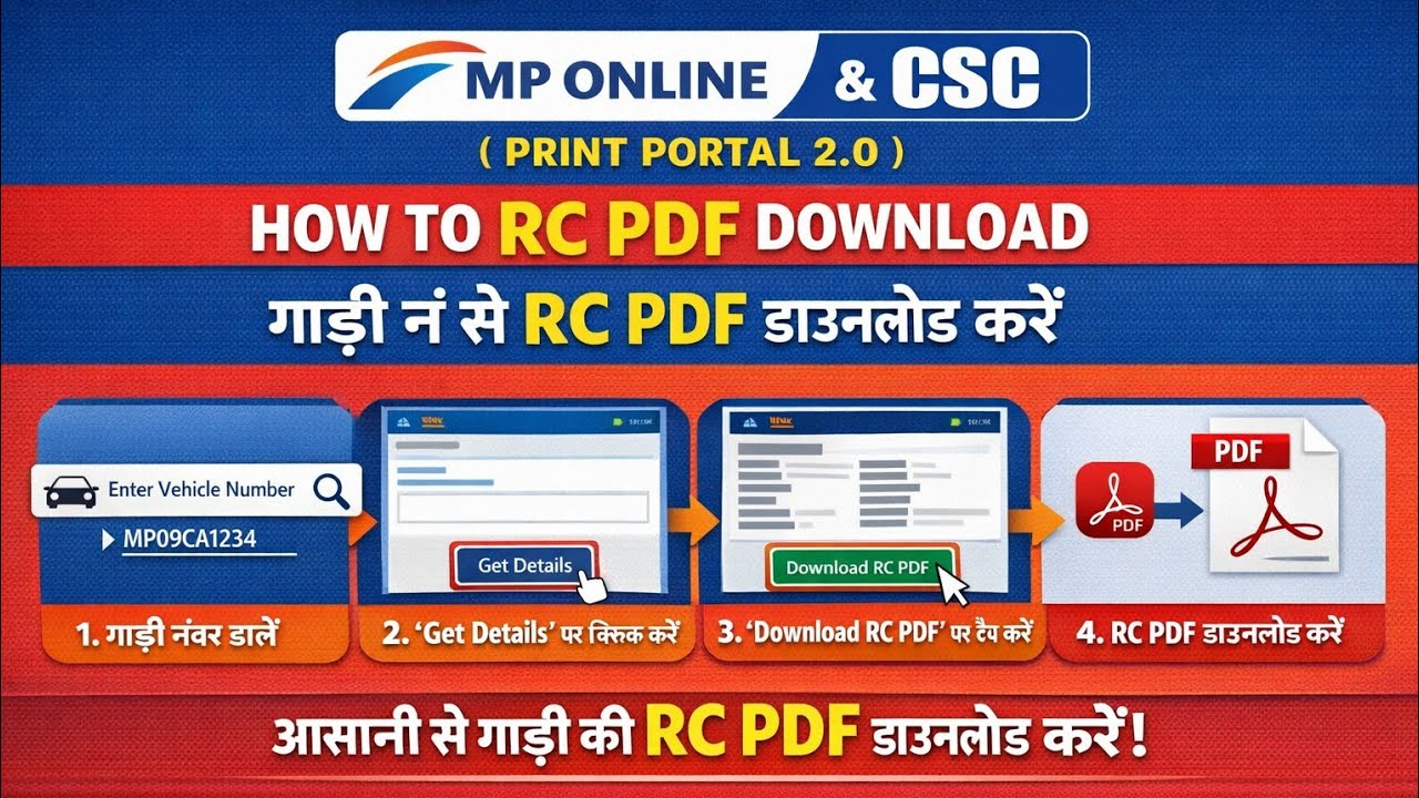 Print Portal 2.0 | MP RC PDF Download | How To RC PDF Download 2026 | RC PDF Download Kaise Kare 