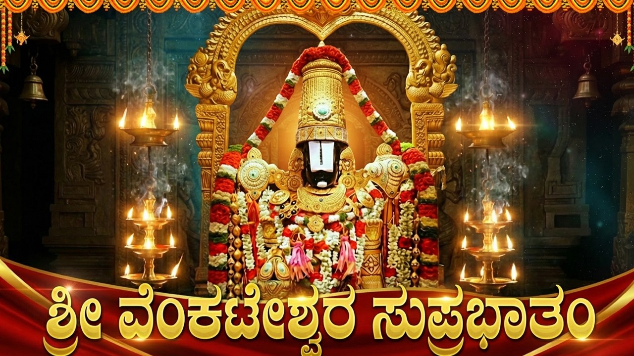 ಶ್ರೀ ವೆಂಕಟೇಶ್ವರ ಸುಪ್ರಭಾತಂ | Venkateswara Suprabhatam Kannada With Lyrics | Venkateswara Bhakti Songs