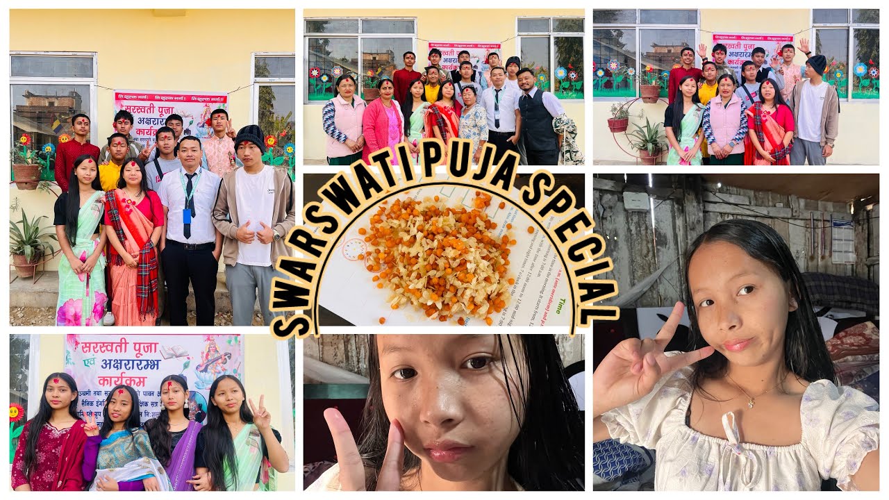 SWARSWATI PUJA VLOG❤️🤩 #goviral #ourschool 