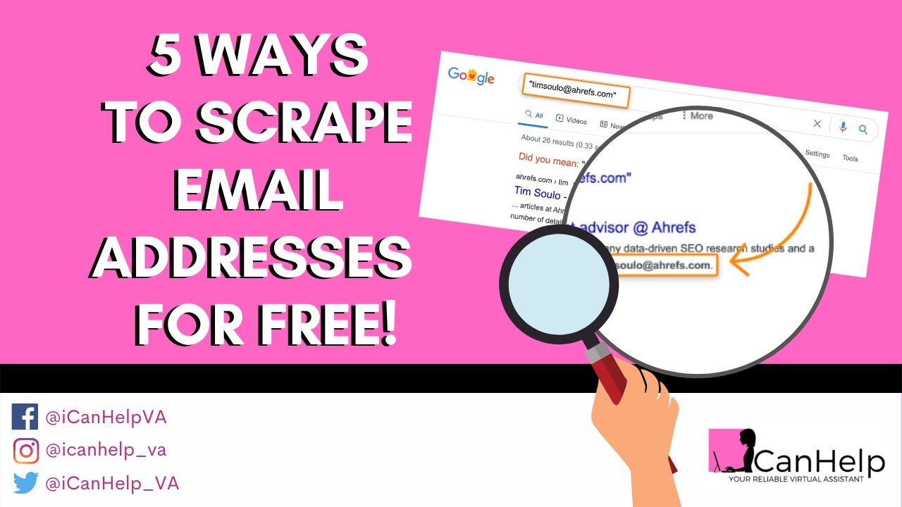 5 Ways to SCRAPE EMAIL ADDRESSES for FREE!!!
