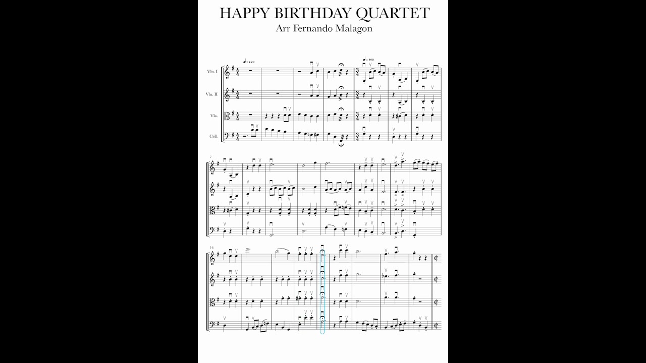 Happy Birthday String Quartet #violin #viola #violonchelo