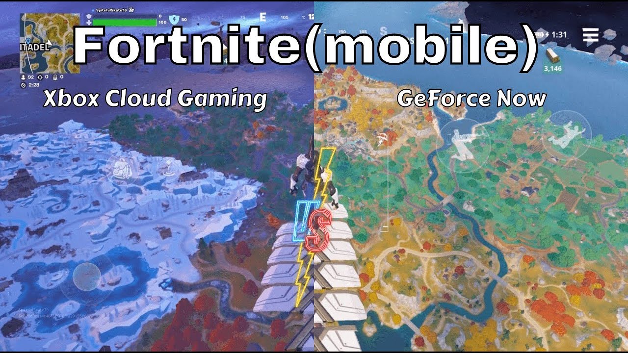 Fortnite mobile Xbox Cloud Gaming VS GeForce NOW