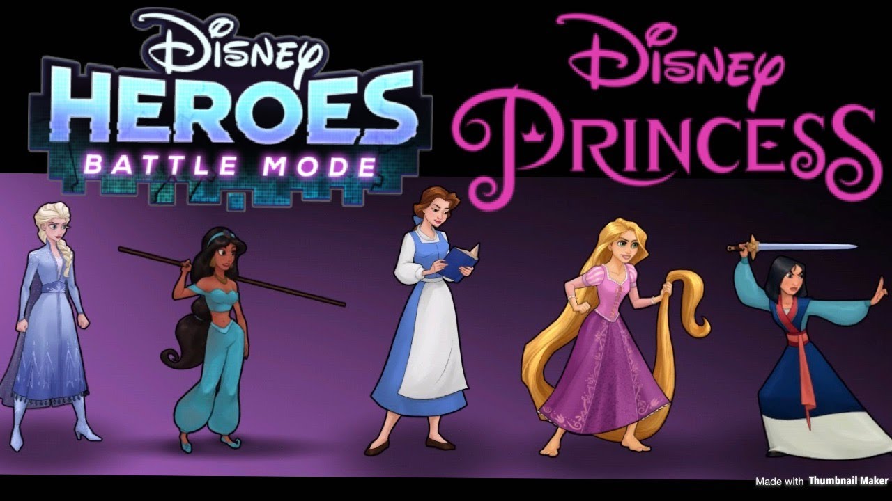 DISNEY PRINCESSES TEAM - Disney Heroes: Battle Mode - Mulan, Rapunzel, Belle, Jasmine, and Elsa!