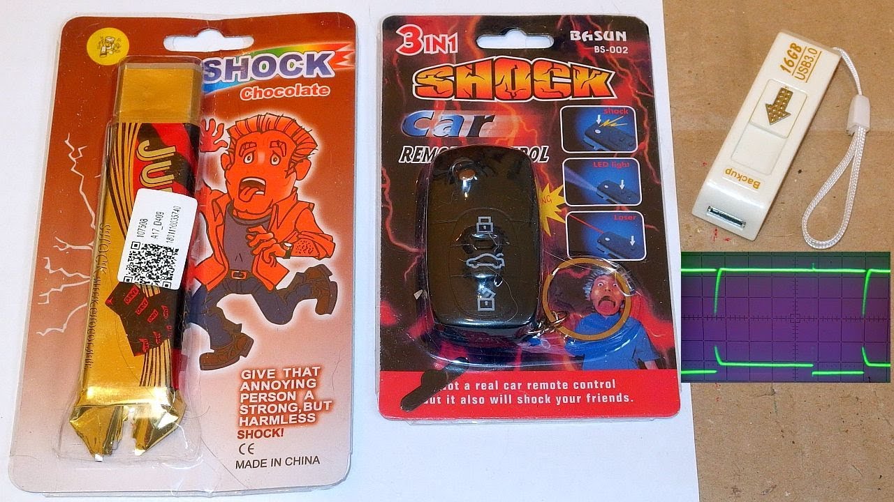 Chinese Electric Shock Toys (with oscilloscope measurements)