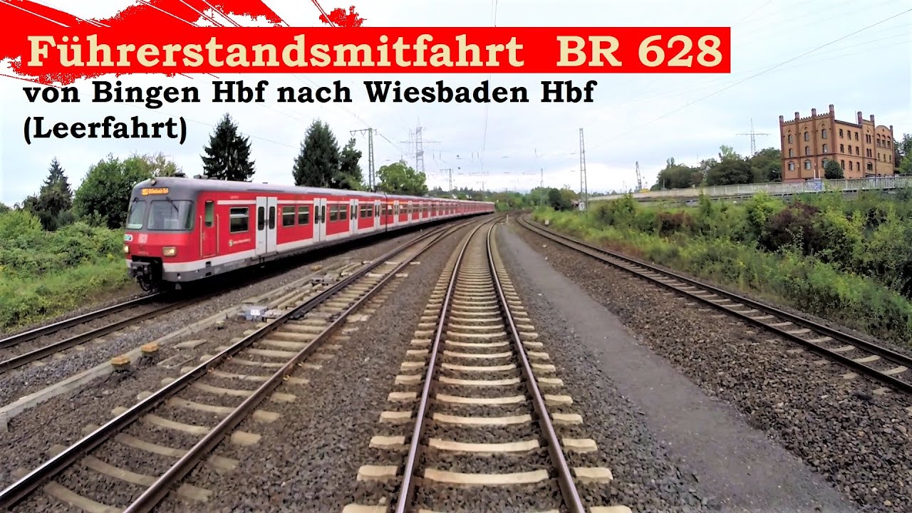 Führerstandsmitfahrt von Bingen am Rhein Hbf nach Wiesbaden Hbf - eine Leerfahrt mit BR 628 (2014)