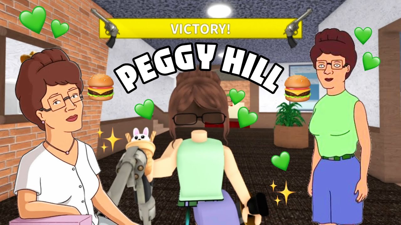 PLAYING MM2 AS PEGGY HILL 🍔💚 (GAMEPLAY)