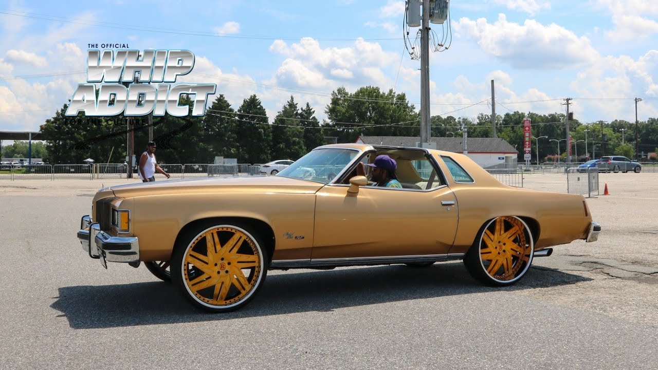 WhipAddict: Rare 76' Pontiac Grand Prix T-Tops on Gold 26s, Gold Paint! Super Clean