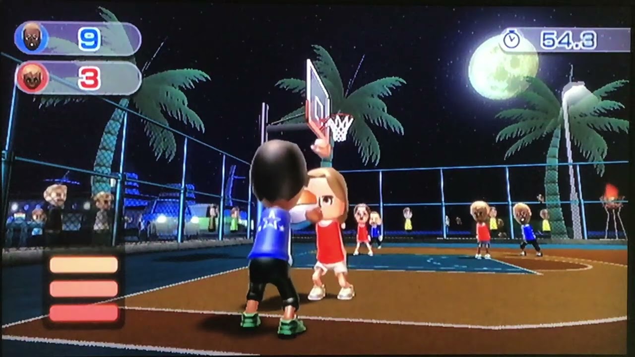 Wii Sports Resort Series: Basketball Pickup Game (Stéphan vs. Stéphanie)