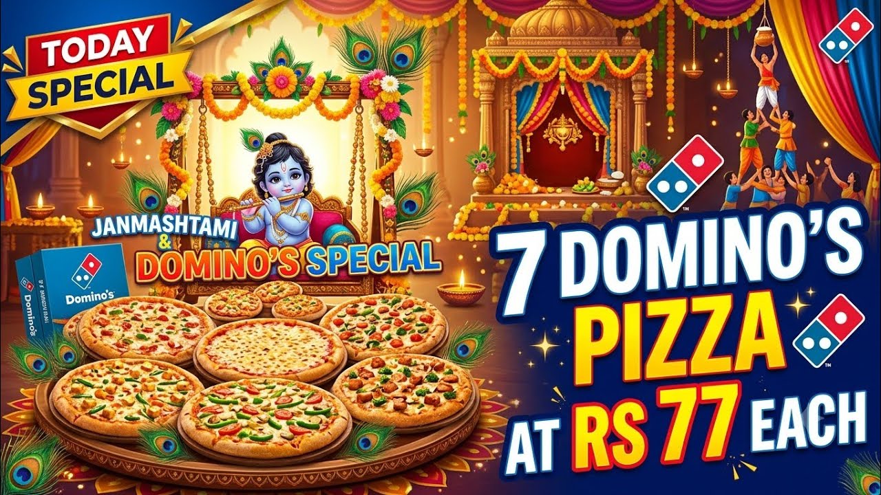 7 DOMINOS PIZZA in ₹77 मे😋|dominos coupon code today|Domino's pizza offer|dominos pizza offers today
