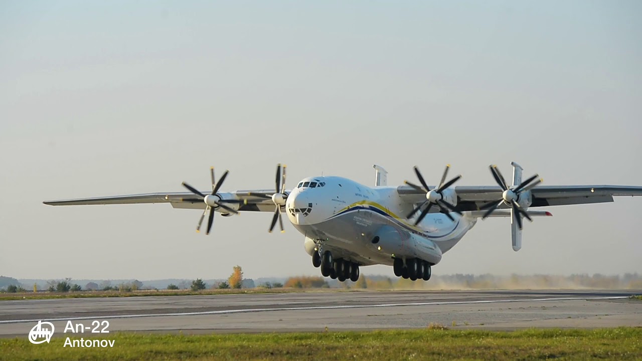 An-22 aircraft is take off