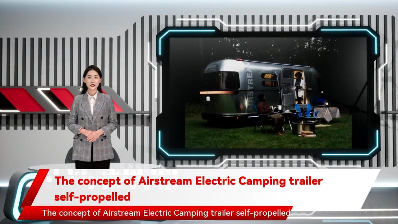 The concept of Airstream Electric Camping trailer self-propelled