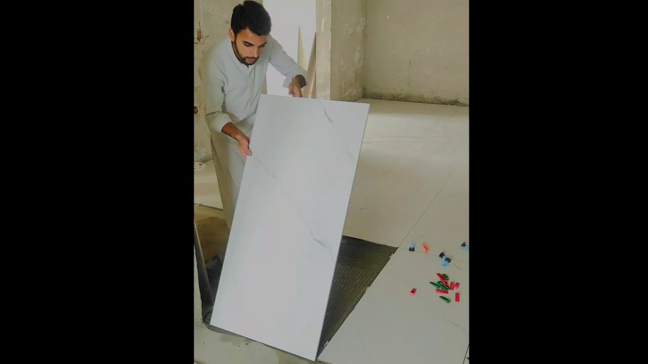 Big Tile Installing leveling#shorts