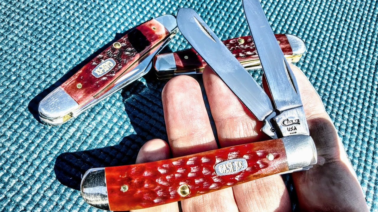 1996 ~ Case™ Mini Trapper Knife in Jigged Chestnut Bone - TO GO WITH MY STOCKMAN, DID I PAY TOO MUCH