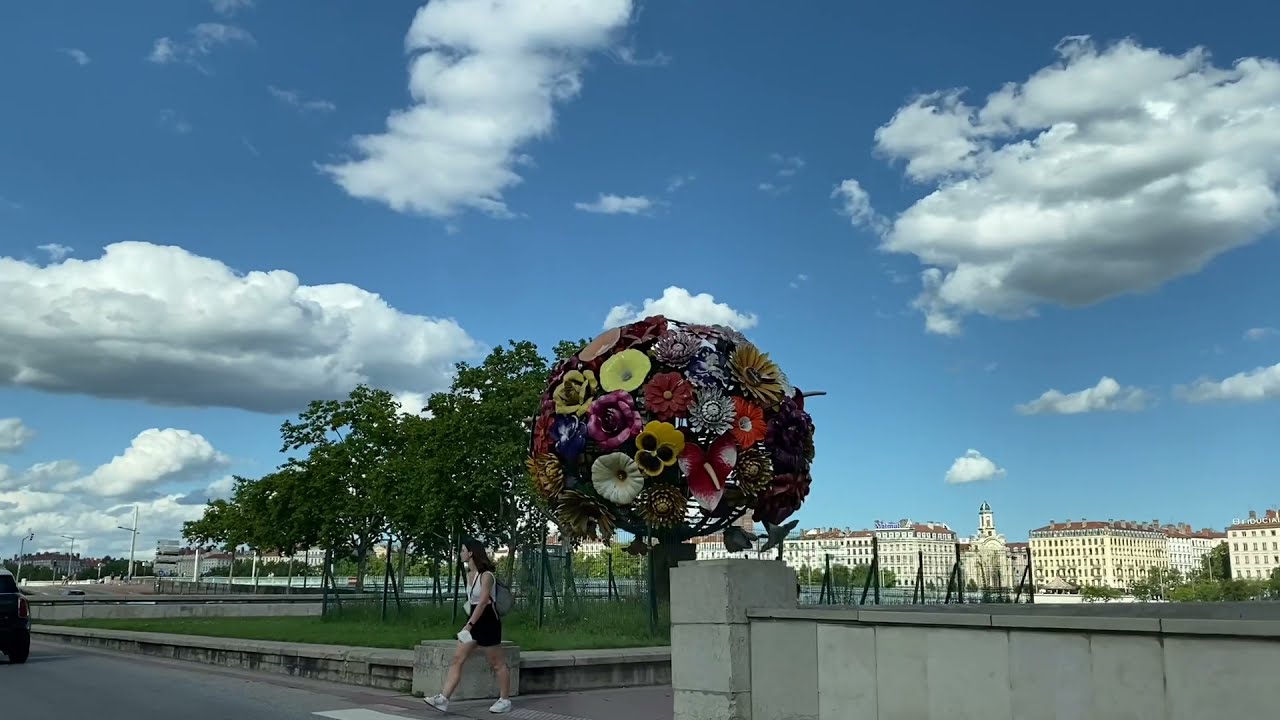 Lyon, France, Driving HD Video