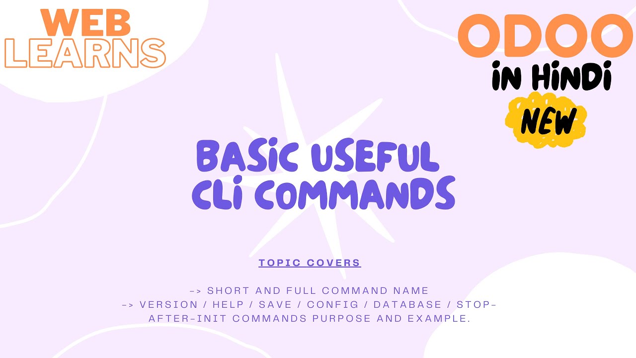 Basic CLI Commands In Odoo | Odoo Development In Hindi